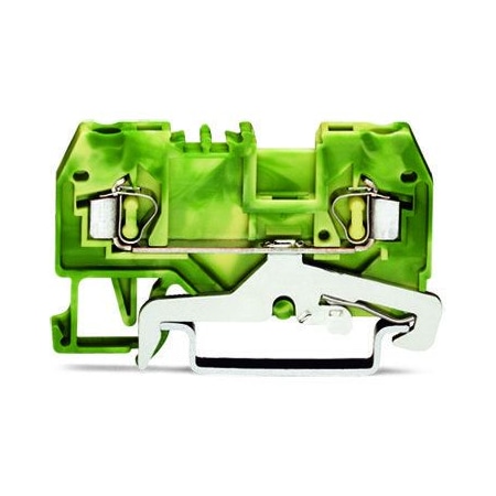 Wago 2-COND GROUND TERMINAL BLOCK, 28-12AWG CAGE CLAMP CONNECTION